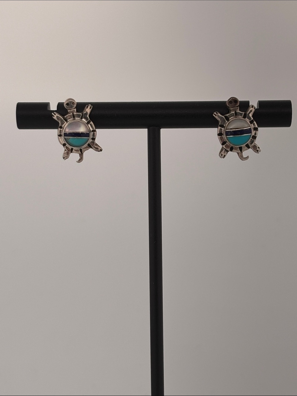 524226 Silver Zuni Turtle W/ Opal, Lapis, & turquoise